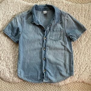 Old Navy Blue Button Down Shirt Casual Denim